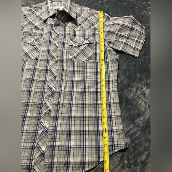 Wrangler Wrancher mens Shirt Pearl Snap size Large - Picture 6 of 7